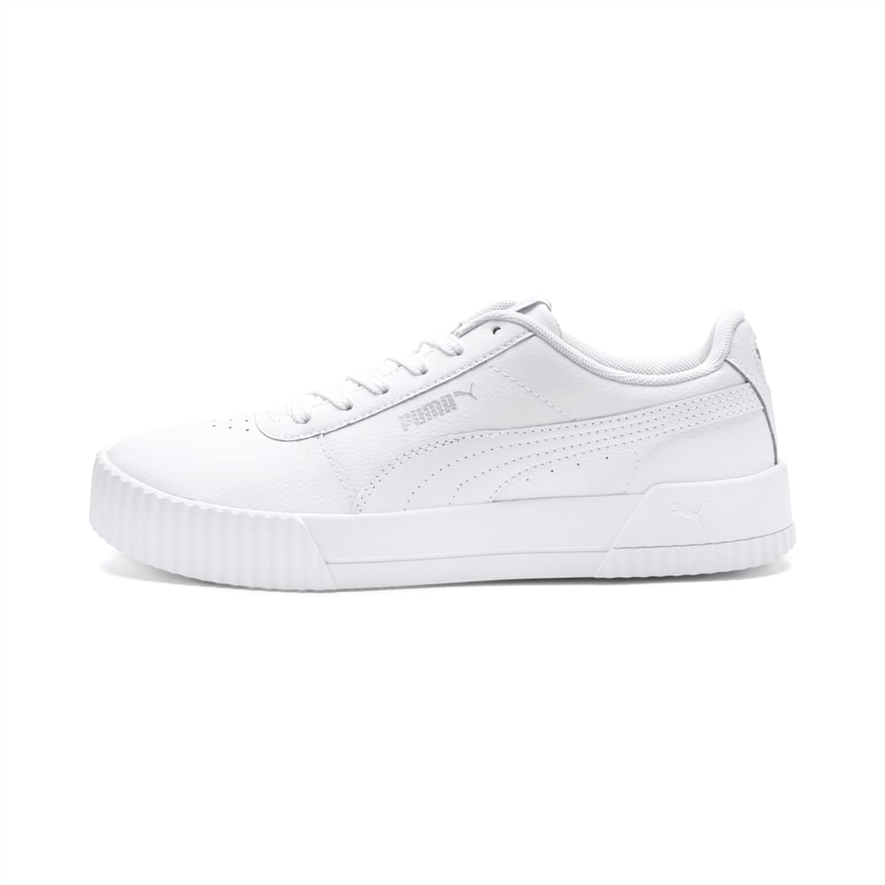 Puma Carina Koža Ženske Tenisice Bijele Srebrne | Hrvatska-35049