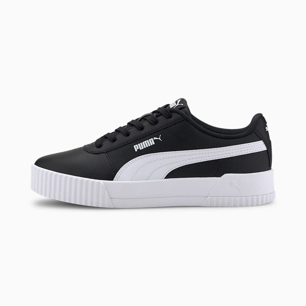 Puma Carina Koža Ženske Tenisice Crne Bijele | Hrvatska-81596