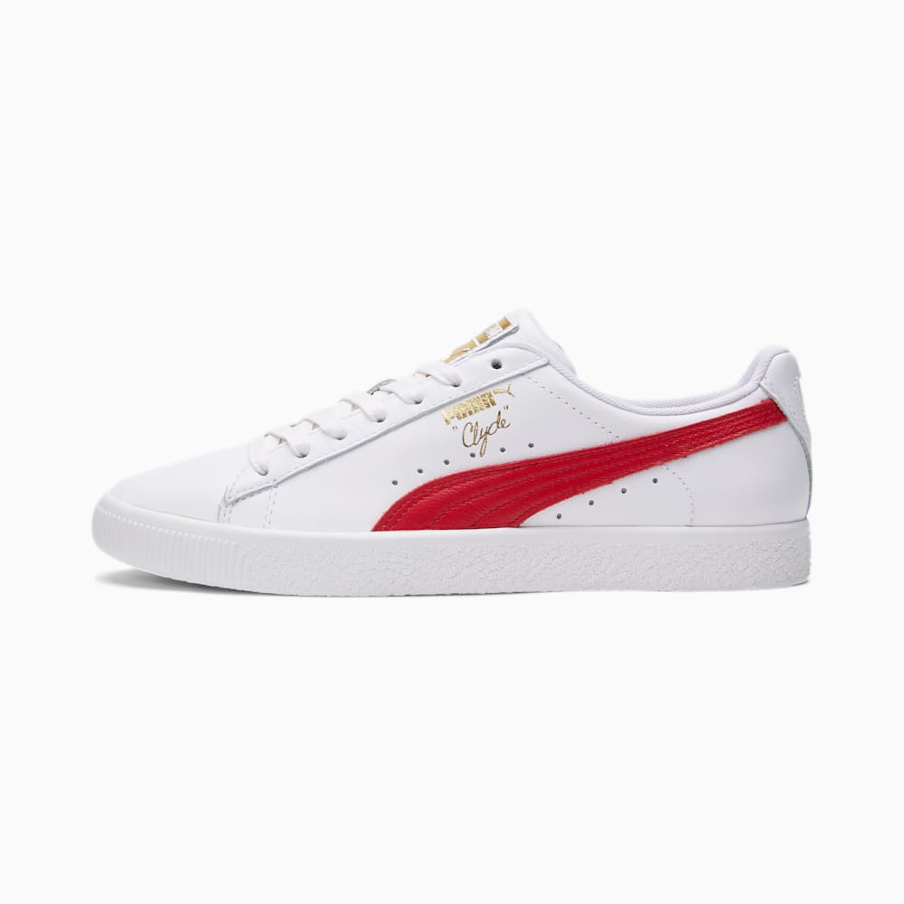 Puma Clyde Core Foil Muške Tenisice Bijele Roze Zlatne | Hrvatska-25317