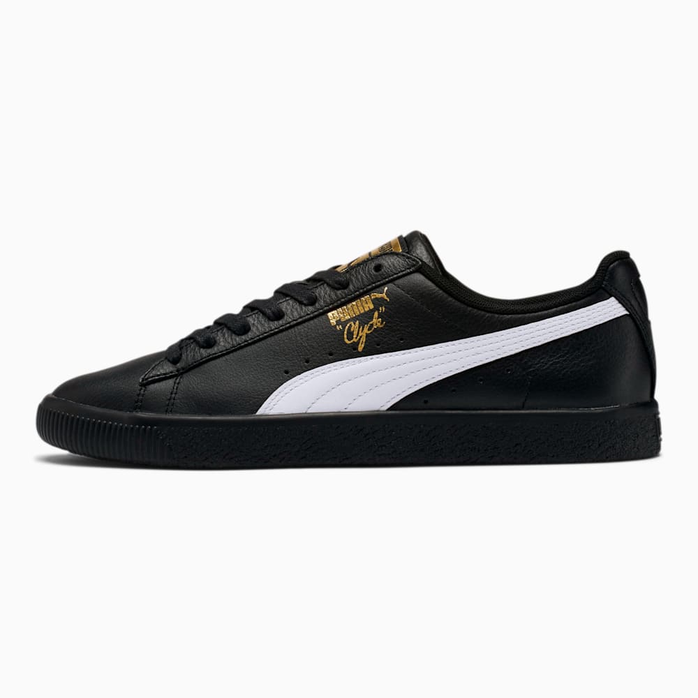 Puma Clyde Core Foil Muške Tenisice Crne Bijele Zlatne | Hrvatska-12508