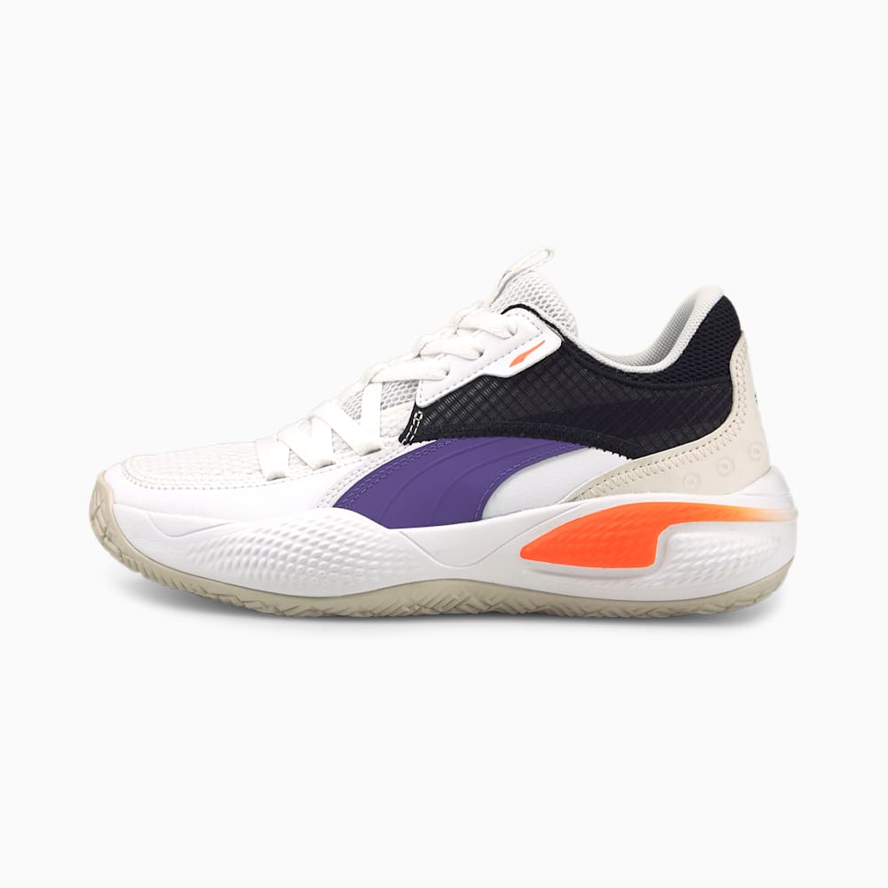 Puma Court Rider I JR Za Djevojčice Košarkaške Cipele Bijele Ljubičaste | Hrvatska-10532