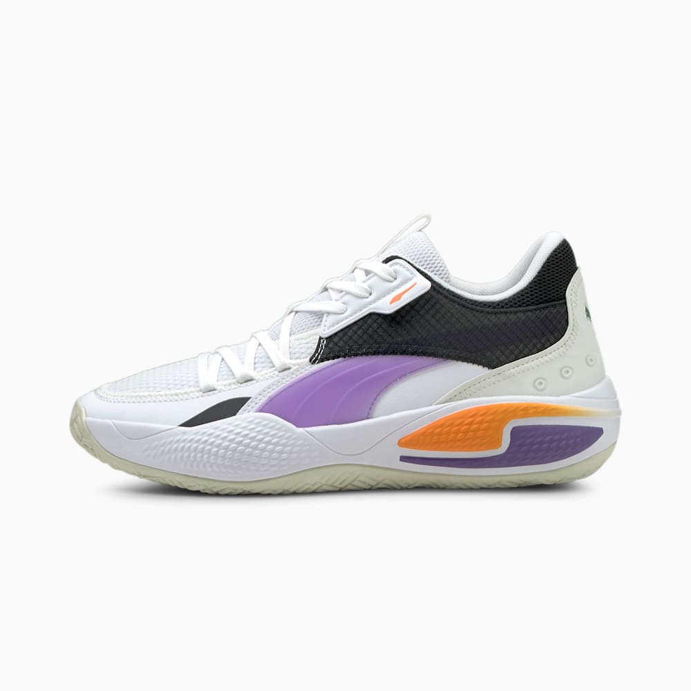 Puma Court Rider I Muške Košarkaške Cipele Bijele Ljubičaste | Hrvatska-60543