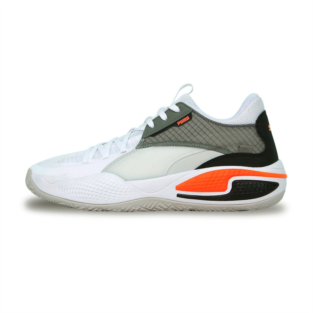 Puma Court Rider Muške Košarkaške Cipele Bijele Crvene | Hrvatska-95086