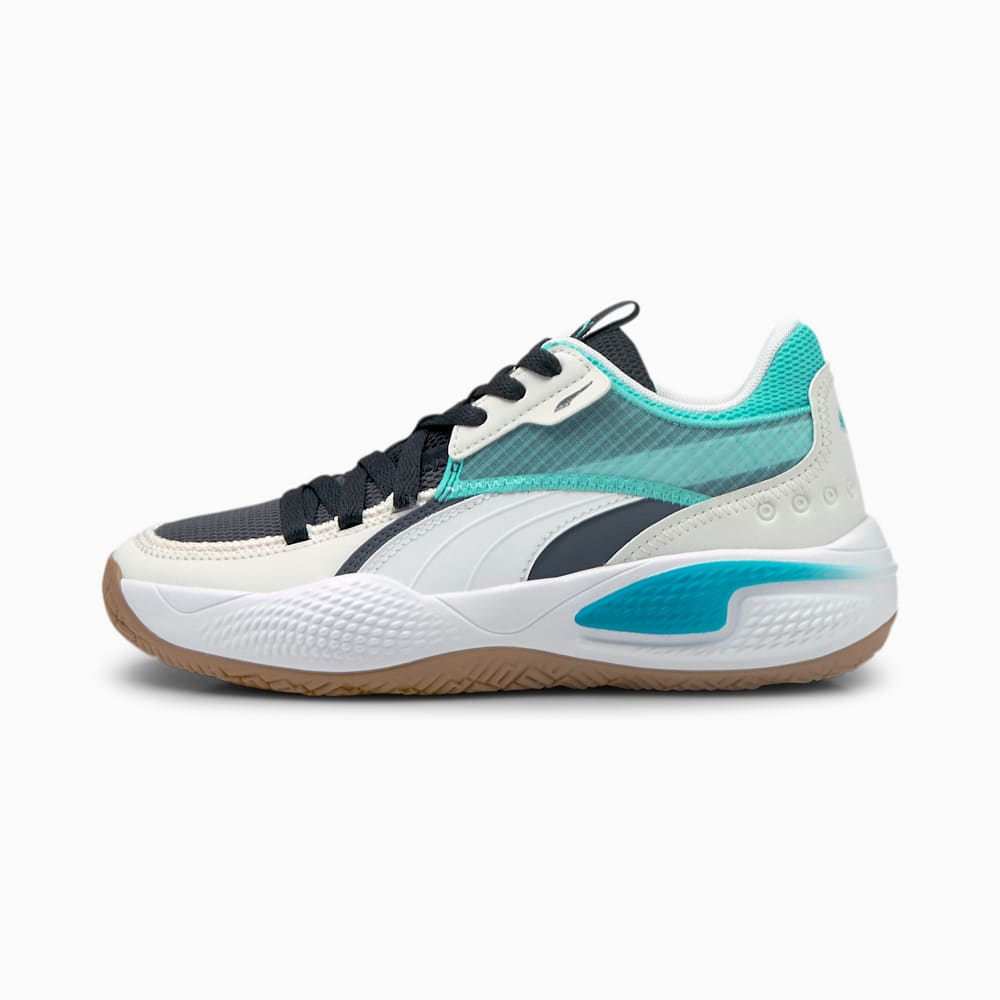 Puma Court Rider Summer Days JR Za Djevojčice Košarkaške Cipele Bijele Svijetlo Tirkizne | Hrvatska-63102