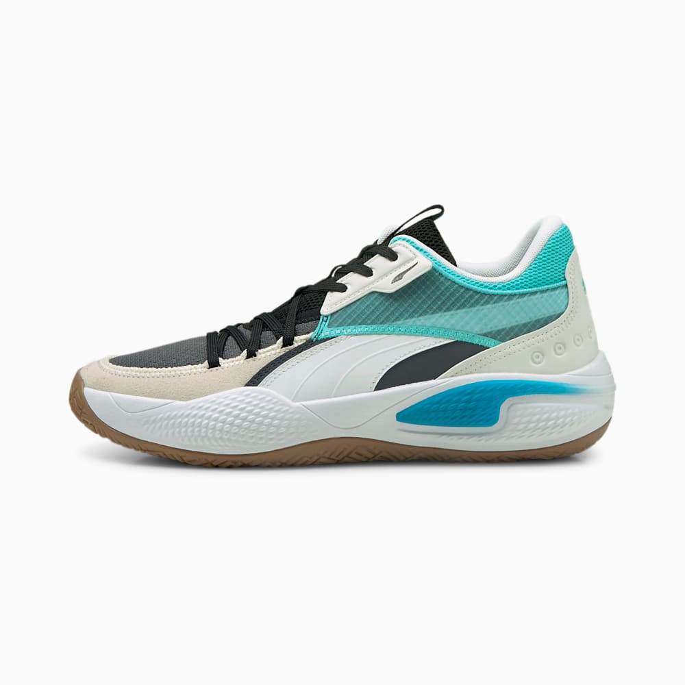 Puma Court Rider Summer Days Ženske Košarkaške Cipele Bijele Svijetlo Tirkizne | Hrvatska-24087