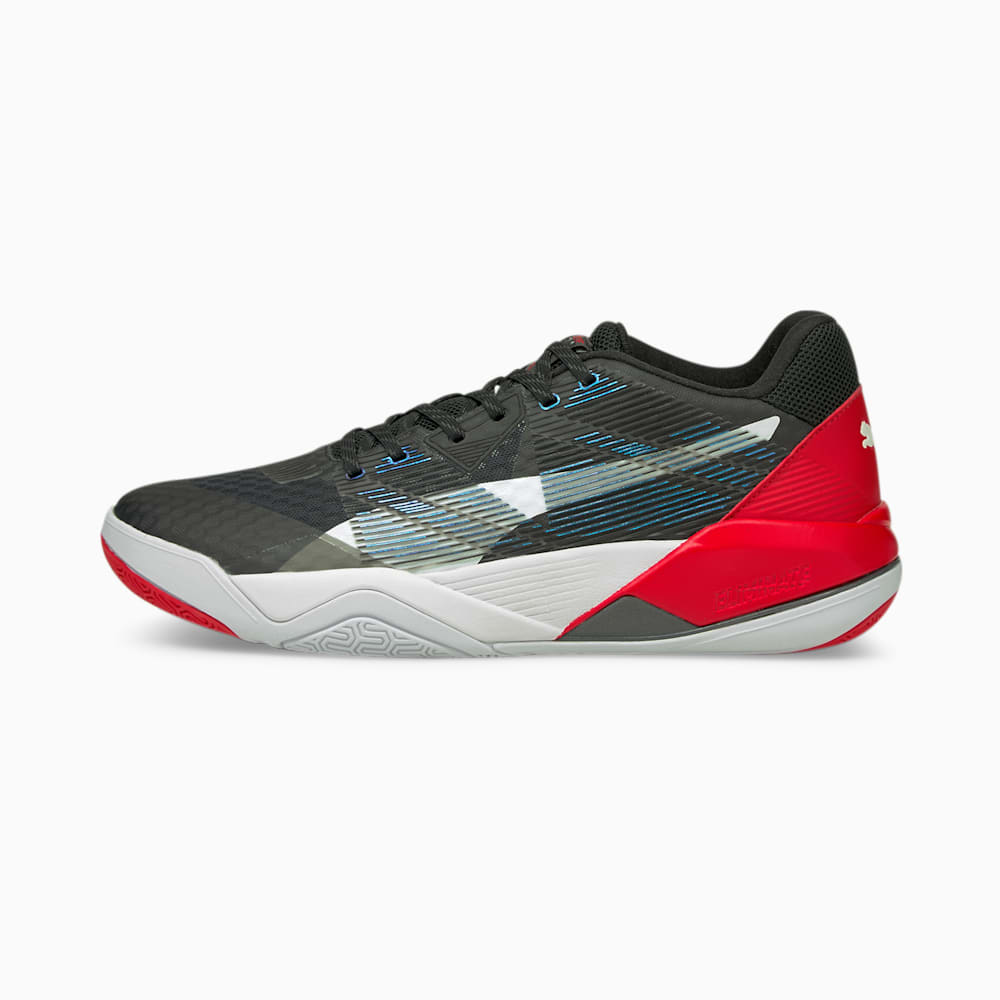 Puma Eliminate Power Nitro Muške Rukometne Cipele Crne Bijele Crvene | Hrvatska-97432