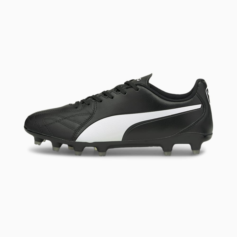 Puma King Hero 21 FG Muške Kopačke Crne Bijele | Hrvatska-02896