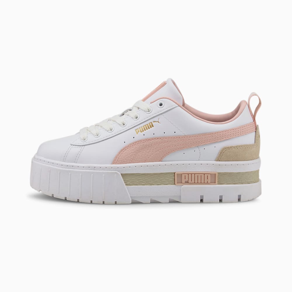 Puma Mayze Tumbled Ženske Tenisice Bijele Zlatne | Hrvatska-29467