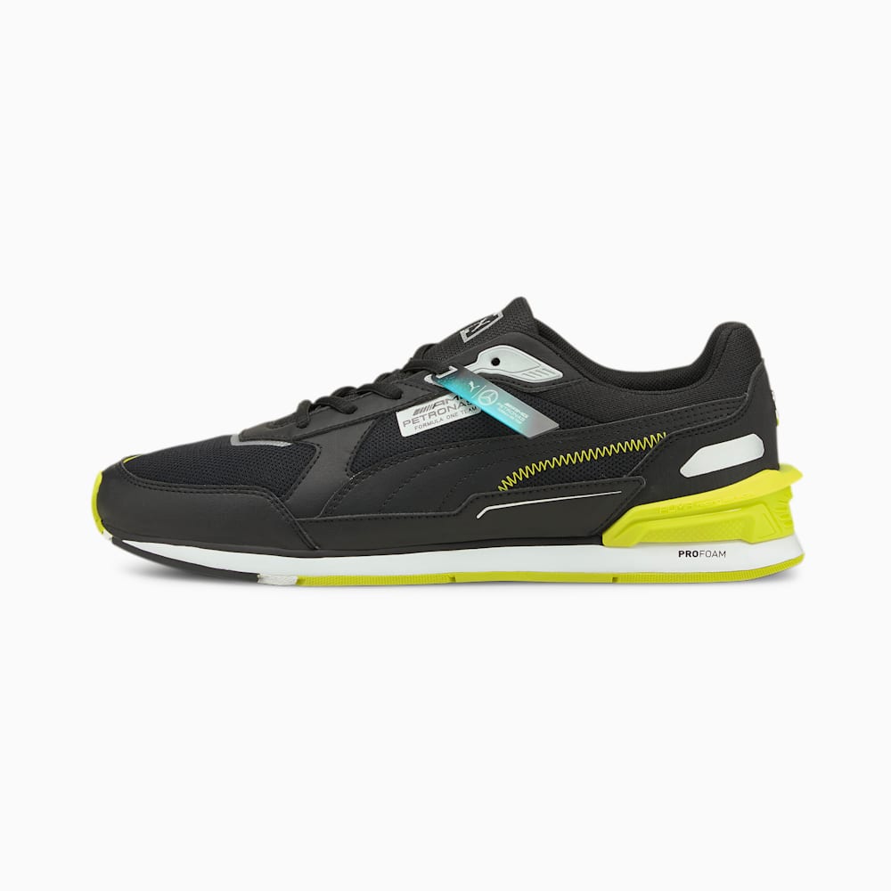 Puma Mercedes F1 Low Racer Muške Trkaće Cipele Crne Žute Bijele | Hrvatska-95617