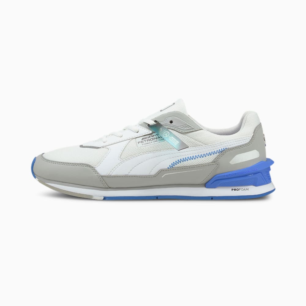 Puma Mercedes F1 Low Racer Ženske Trkaće Cipele Bijele Srebrne Plave | Hrvatska-06251