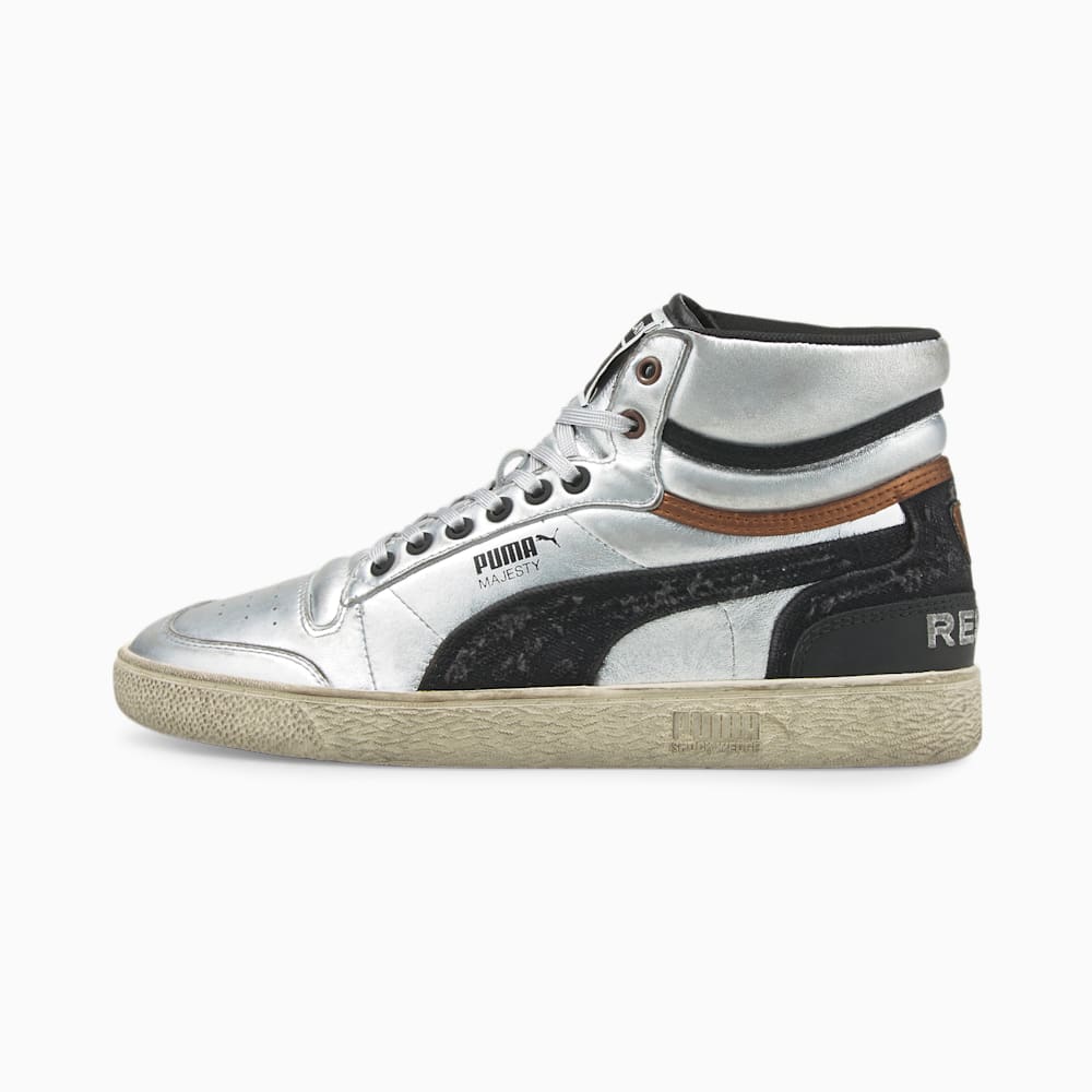 Puma Ralph Sampson x Replay Mid Metallic Silver Ženske Tenisice Srebrne Crne | Hrvatska-50298