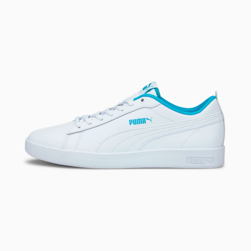 Puma Smash v2 Koža Ženske Tenisice Bijele Plave | Hrvatska-02413