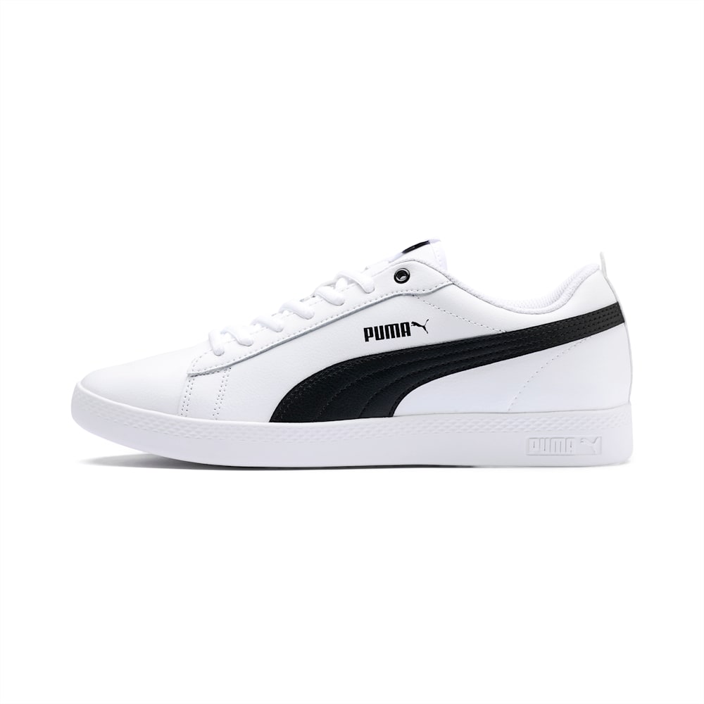 Puma Smash v2 Koža Ženske Tenisice Bijele Crne | Hrvatska-16384