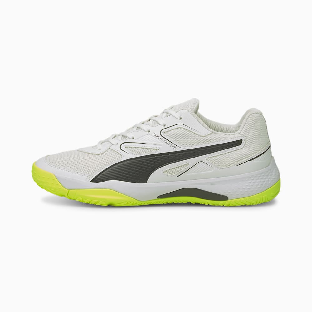 Puma Solarflash Indoor Muške Sportske cipele Bijele Crne Žute | Hrvatska-86523
