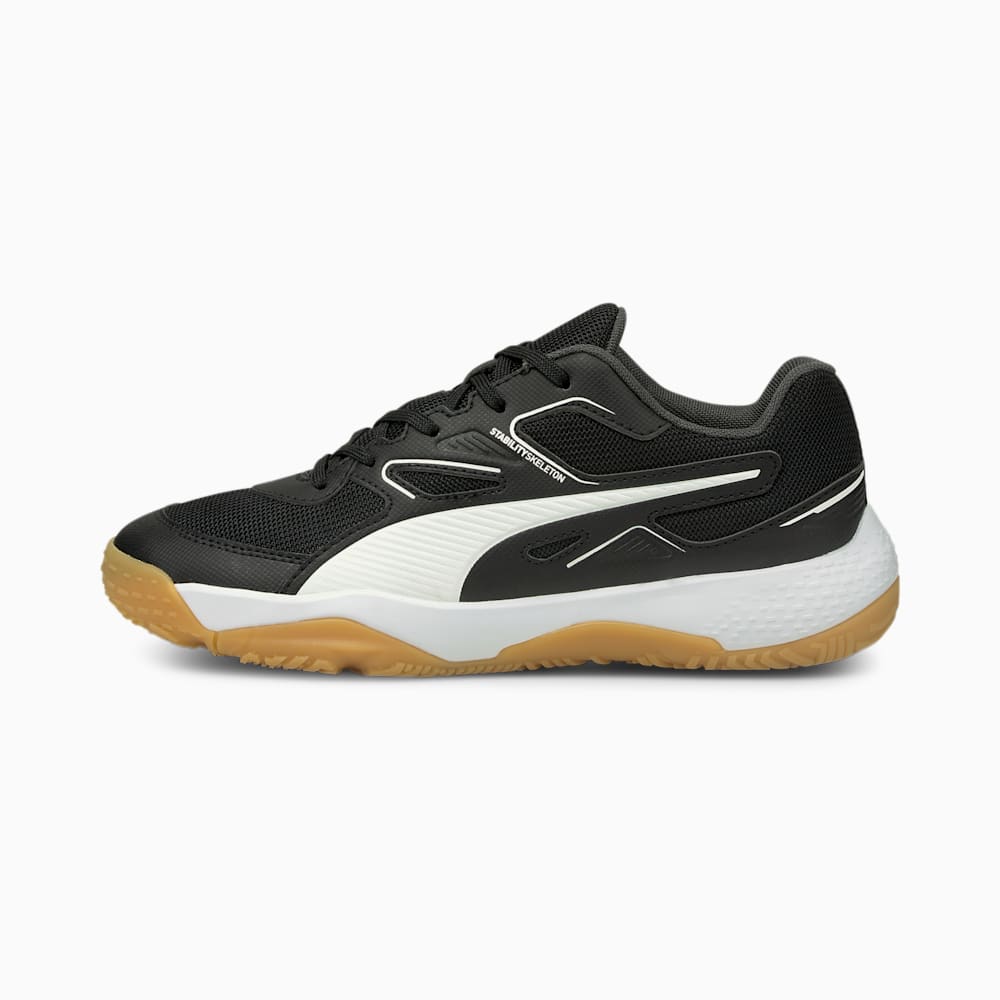 Puma Solarflash Youth Indoor Za Djevojčice Sportske cipele Crne Bijele Crvene | Hrvatska-04816