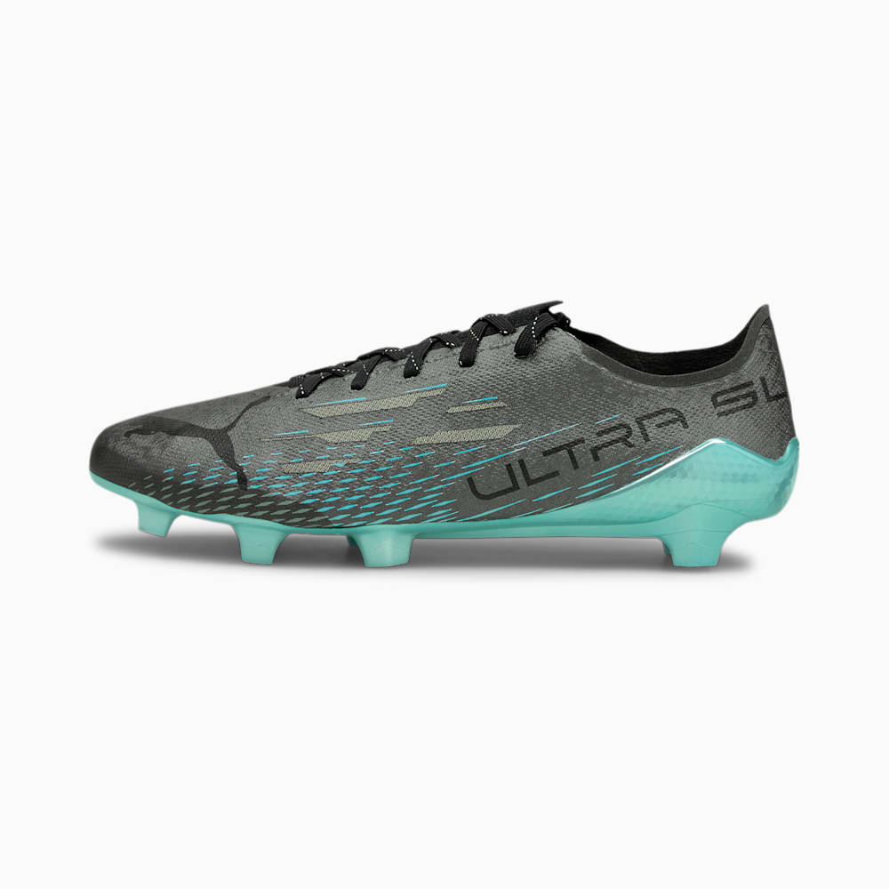 Puma ULTRA SL Tech FG Muške Kopačke Srebrne Crne Svijetlo Tirkizne | Hrvatska-95206