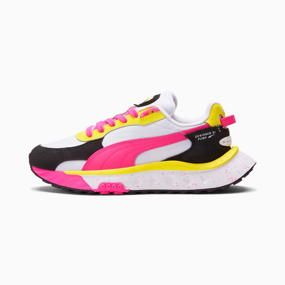 Puma Wild Rider Rollin' JR Za Djevojčice Tenisice Bijele Roze Žute | Hrvatska-75341